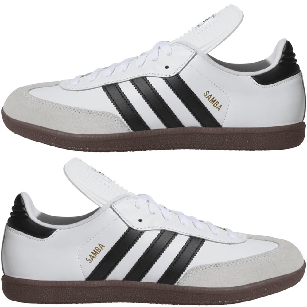 Adidas Samba White and Black Trainers Men 8.5 Women 10